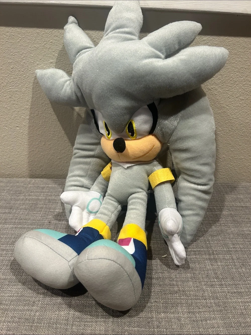 Sonic the Hedgehog Plush Backpack Silver